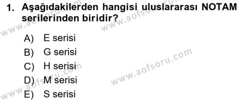 Havaalanı Sistemi Dersi 2023 - 2024 Yılı (Vize) Ara Sınavı 1. Soru