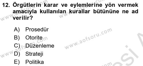 Havayolu Yönetimi Dersi 2023 - 2024 Yılı (Vize) Ara Sınavı 12. Soru