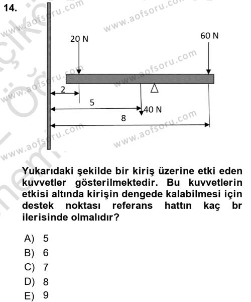 Harekat Performans Dersi 2021 - 2022 Yılı (Vize) Ara Sınavı 14. Soru