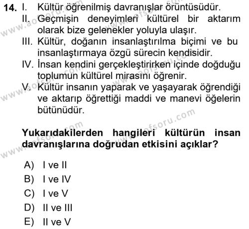 Havacılık Emniyeti Dersi 2021 - 2022 Yılı (Vize) Ara Sınavı 14. Soru