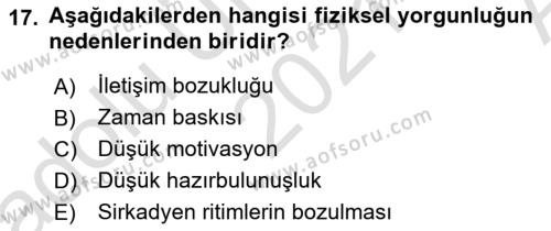 Havacılık Emniyeti Dersi 2021 - 2022 Yılı (Vize) Ara Sınavı 17. Soru