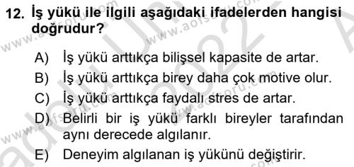 Havacılık Emniyeti Dersi 2022 - 2023 Yılı (Vize) Ara Sınavı 12. Soru