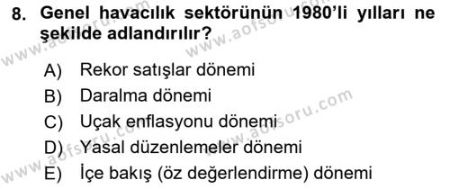 Genel Havacılık Dersi 2021 - 2022 Yılı (Vize) Ara Sınavı 8. Soru