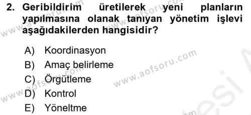 Havayolu İşletmelerinde Operasyonel Planlama Dersi 2018 - 2019 Yılı (Vize) Ara Sınavı 2. Soru