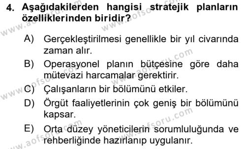 Havayolu İşletmelerinde Operasyonel Planlama Dersi 2020 - 2021 Yılı Yaz Okulu Sınavı 4. Soru