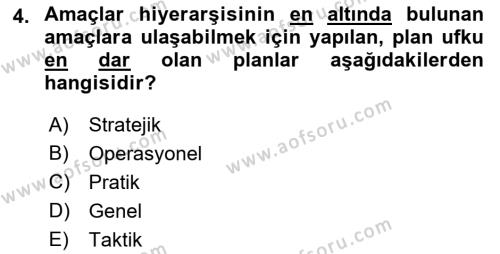 Havayolu İşletmelerinde Operasyonel Planlama Dersi 2021 - 2022 Yılı Yaz Okulu Sınavı 4. Soru