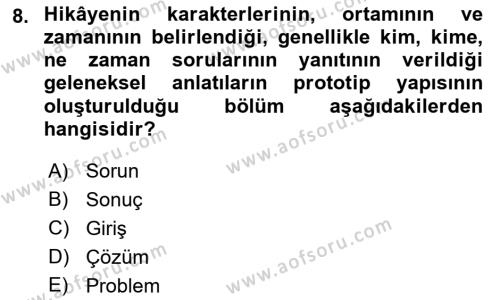 Halkla İlişkilerde Etkili İletişim Dersi 2022 - 2023 Yılı Yaz Okulu Sınavı 8. Soru