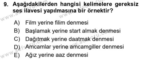 Halkla İlişkilerde Etkili İletişim Dersi 2023 - 2024 Yılı (Vize) Ara Sınavı 9. Soru