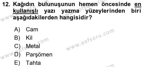 Halkla İlişkiler Uygulama Teknikleri Dersi 2019 - 2020 Yılı (Vize) Ara Sınavı 12. Soru