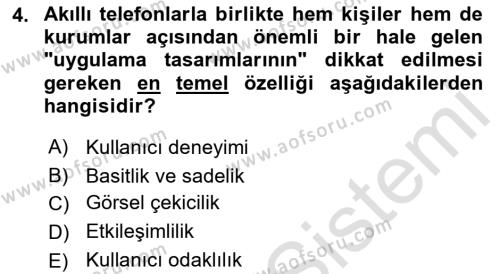 Halkla İlişkiler Uygulama Teknikleri Dersi 2023 - 2024 Yılı (Vize) Ara Sınavı 4. Soru