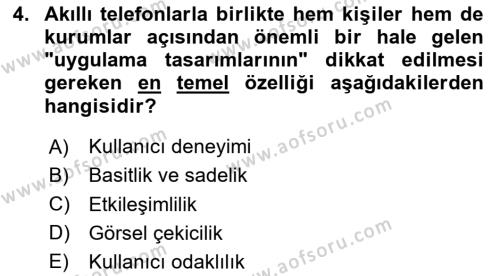 Halkla İlişkiler Uygulama Teknikleri Dersi 2023 - 2024 Yılı Yaz Okulu Sınavı 4. Soru