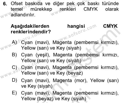 Halkla İlişkiler Uygulama Teknikleri Dersi 2024 - 2025 Yılı (Vize) Ara Sınavı 6. Soru