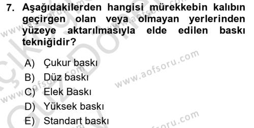 Halkla İlişkiler Uygulama Teknikleri Dersi 2024 - 2025 Yılı (Vize) Ara Sınavı 7. Soru