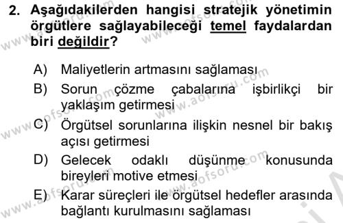 Halkla İlişkiler Yönetimi Dersi 2019 - 2020 Yılı (Vize) Ara Sınavı 2. Soru