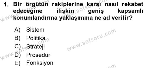 Halkla İlişkiler Yönetimi Dersi 2021 - 2022 Yılı Yaz Okulu Sınavı 1. Soru