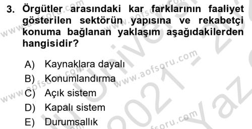 Halkla İlişkiler Yönetimi Dersi 2021 - 2022 Yılı Yaz Okulu Sınavı 3. Soru