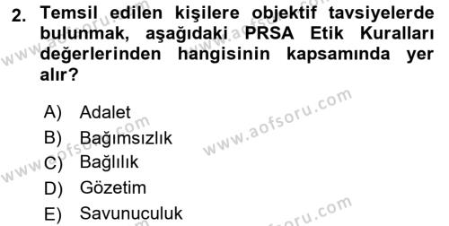 Halkla İlişkiler Yönetimi Dersi 2023 - 2024 Yılı (Final) Dönem Sonu Sınavı 2. Soru