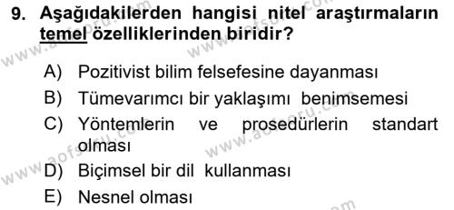 Halkla İlişkiler Yönetimi Dersi 2023 - 2024 Yılı (Final) Dönem Sonu Sınavı 9. Soru