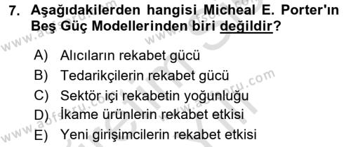 Halkla İlişkiler Yönetimi Dersi 2023 - 2024 Yılı Yaz Okulu Sınavı 7. Soru