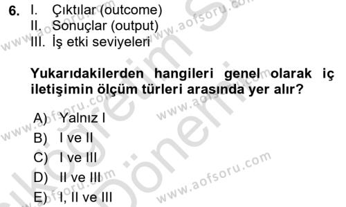 Halkla İlişkilerde Güncel Kavramlar 1 Dersi 2021 - 2022 Yılı (Vize) Ara Sınavı 6. Soru