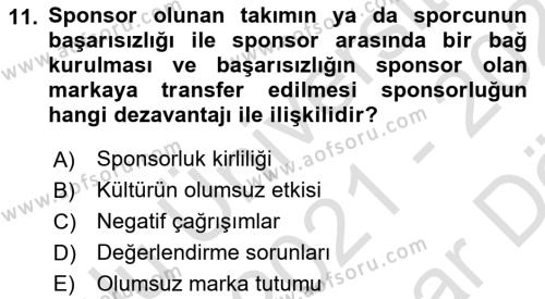 Halkla İlişkilerde Güncel Kavramlar 2 Dersi 2021 - 2022 Yılı (Vize) Ara Sınavı 11. Soru