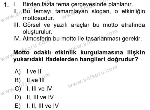 Halkla İlişkilerde Güncel Kavramlar 2 Dersi 2021 - 2022 Yılı (Final) Dönem Sonu Sınavı 1. Soru