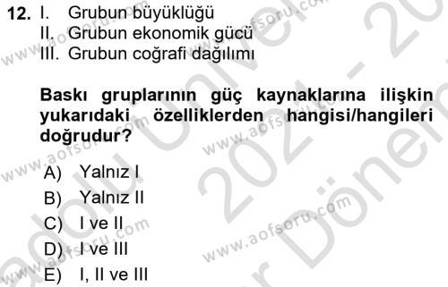 Halkla İlişkilerde Güncel Kavramlar 2 Dersi 2021 - 2022 Yılı (Final) Dönem Sonu Sınavı 12. Soru