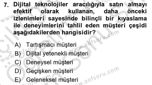 Halkla İlişkilerde Güncel Kavramlar 2 Dersi 2021 - 2022 Yılı (Final) Dönem Sonu Sınavı 7. Soru