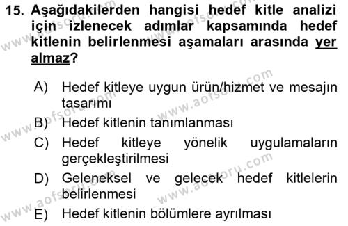 Dijital Halkla İlişkiler Dersi 2023 - 2024 Yılı (Vize) Ara Sınavı 15. Soru