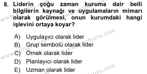 Kurumiçi Halkla İlişkiler Dersi 2024 - 2025 Yılı (Vize) Ara Sınavı 8. Soru