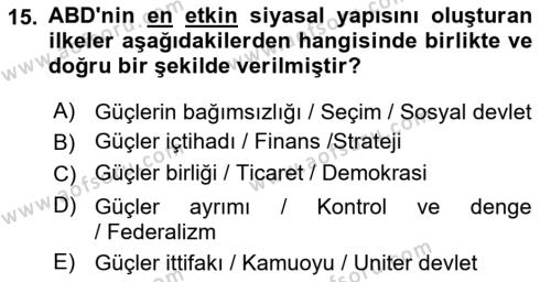 Lobicilik Ve Halkla İlişkiler Dersi 2021 - 2022 Yılı Yaz Okulu Sınavı 15. Soru