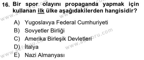 Kamu Diplomasisi Ve Uluslararası Halkla İlişkiler Dersi 2021 - 2022 Yılı (Vize) Ara Sınavı 16. Soru