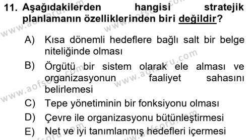 Halkla İlişkiler Kampanya Analizi Dersi 2022 - 2023 Yılı (Vize) Ara Sınavı 11. Soru