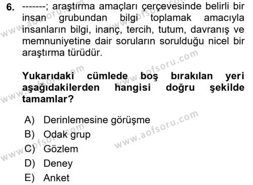 Halkla İlişkiler Kampanya Analizi Dersi 2023 - 2024 Yılı (Vize) Ara Sınavı 6. Soru