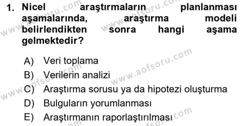 Halkla İlişkiler Araştırmaları Dersi 2022 - 2023 Yılı Yaz Okulu Sınavı 1. Soru