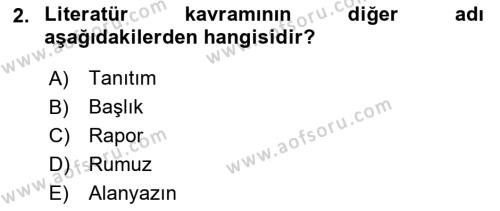 Halkla İlişkiler Araştırmaları Dersi 2022 - 2023 Yılı Yaz Okulu Sınavı 2. Soru