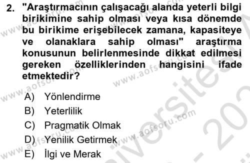 Halkla İlişkiler Araştırmaları Dersi 2023 - 2024 Yılı (Vize) Ara Sınavı 2. Soru