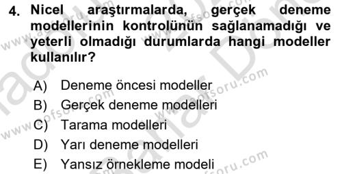 Halkla İlişkiler Araştırmaları Dersi 2023 - 2024 Yılı (Final) Dönem Sonu Sınavı 4. Soru