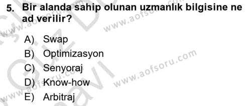 İtibar Yönetimi Dersi 2022 - 2023 Yılı (Vize) Ara Sınavı 5. Soru