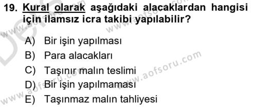 İşletme Hukuku Dersi 2018 - 2019 Yılı 3 Ders Sınavı 19. Soru