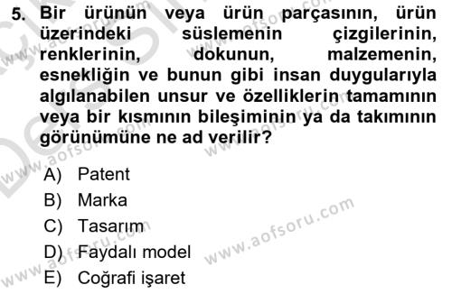 İşletme Hukuku Dersi 2018 - 2019 Yılı 3 Ders Sınavı 5. Soru