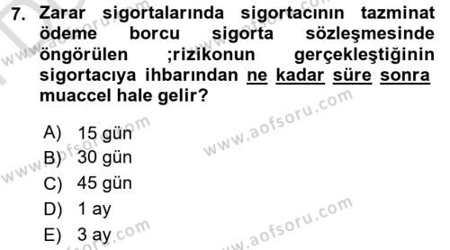 İşletme Hukuku Dersi 2021 - 2022 Yılı (Final) Dönem Sonu Sınavı 7. Soru