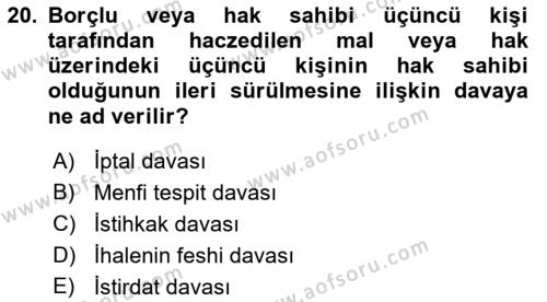 İşletme Hukuku Dersi 2022 - 2023 Yılı Yaz Okulu Sınavı 20. Soru