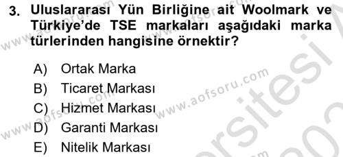 İşletme Hukuku Dersi 2022 - 2023 Yılı Yaz Okulu Sınavı 3. Soru