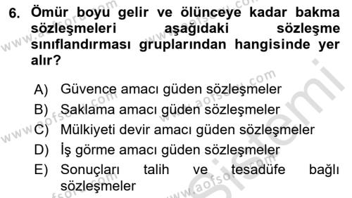 İşletme Hukuku Dersi 2022 - 2023 Yılı Yaz Okulu Sınavı 6. Soru