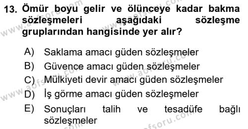 İşletme Hukuku Dersi 2023 - 2024 Yılı (Vize) Ara Sınavı 13. Soru