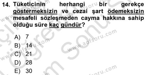 İşletme Hukuku Dersi 2023 - 2024 Yılı (Final) Dönem Sonu Sınavı 14. Soru