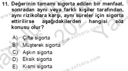 İşletme Hukuku Dersi 2023 - 2024 Yılı Yaz Okulu Sınavı 11. Soru