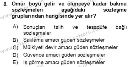 İşletme Hukuku Dersi 2023 - 2024 Yılı Yaz Okulu Sınavı 8. Soru