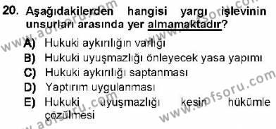 Türk Anayasa Hukuku Dersi 2012 - 2013 Yılı (Final) Dönem Sonu Sınavı 20. Soru